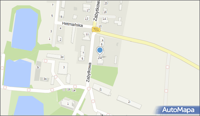 Płochocin, Zabytkowa, 2/4, mapa Płochocin