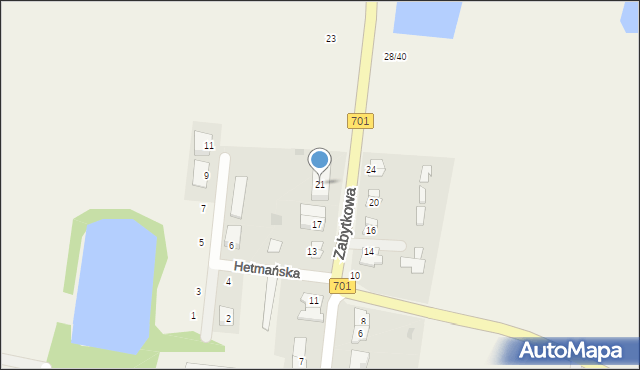 Płochocin, Zabytkowa, 21, mapa Płochocin