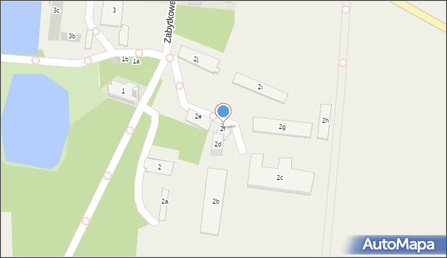 Płochocin, Zabytkowa, 2f, mapa Płochocin