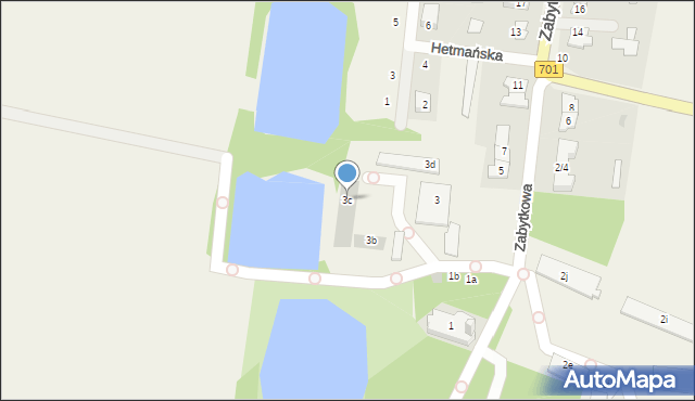 Płochocin, Zabytkowa, 3c, mapa Płochocin