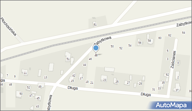 Płochocin, Zabytkowa, 48, mapa Płochocin