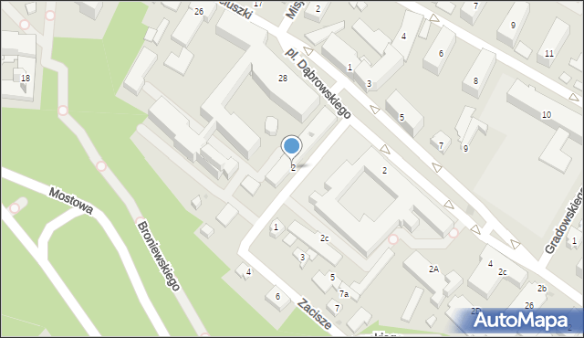 Płock, Zacisze, 2, mapa Płock