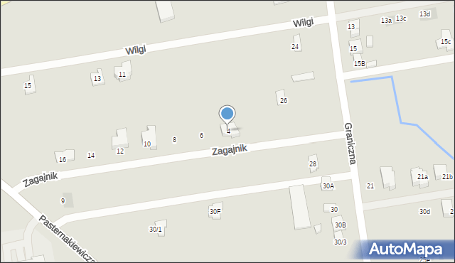 Płock, Zagajnik, 4, mapa Płock