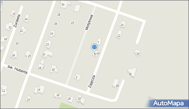 Płock, Zajęcza, 5, mapa Płock