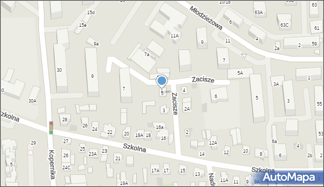 Płońsk, Zacisze, 5, mapa Płońsk