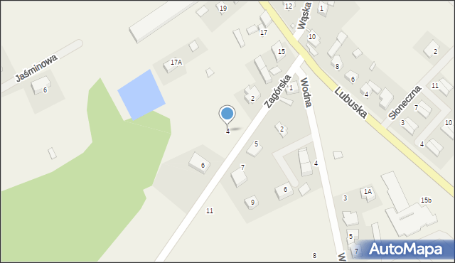 Płoty, Zagórska, 4, mapa Płoty