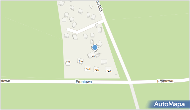 Pobierowo, Zachodnia, 24c, mapa Pobierowo