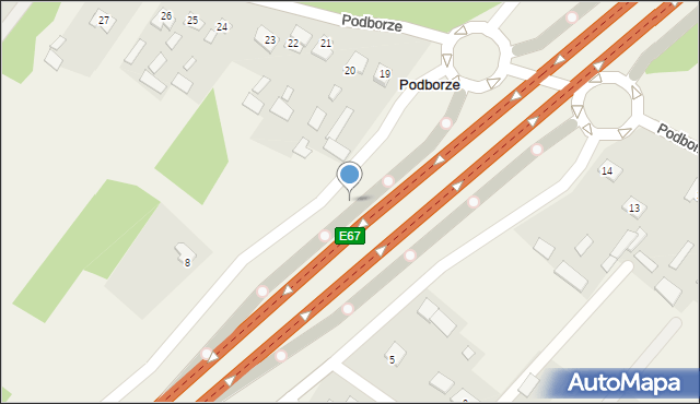 Podborze, Zambrowska, 6, mapa Podborze