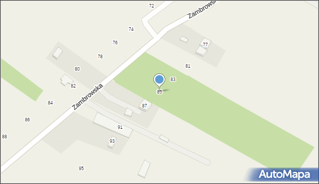 Podborze, Zambrowska, 85, mapa Podborze