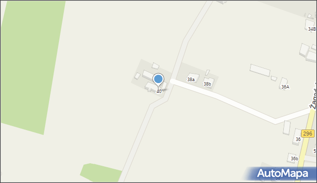 Podbrzezie Górne, Żagańska, 40, mapa Podbrzezie Górne