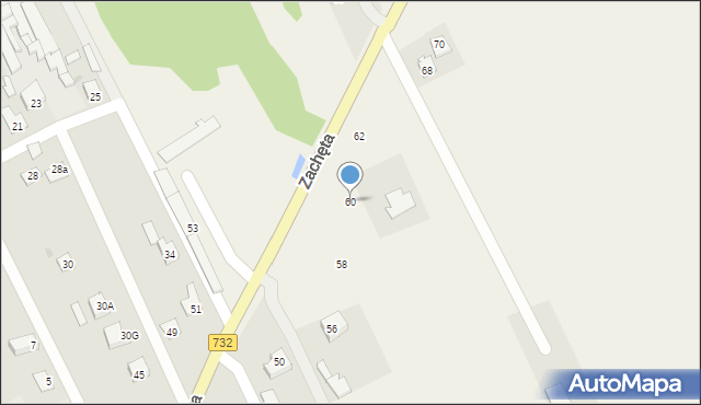 Podgajek, Zachęta, 60, mapa Podgajek