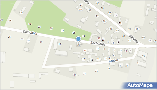 Podlesie, Zachodnia, 15, mapa Podlesie