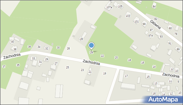 Podlesie, Zachodnia, 24, mapa Podlesie