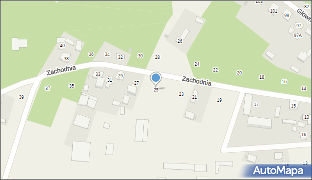 Podlesie, Zachodnia, 25, mapa Podlesie