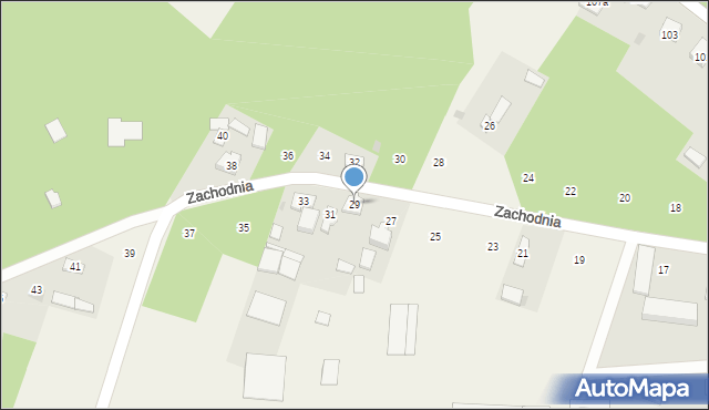 Podlesie, Zachodnia, 29, mapa Podlesie