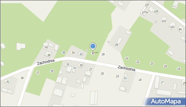 Podlesie, Zachodnia, 30, mapa Podlesie