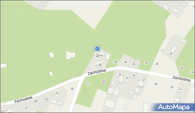 Podlesie, Zachodnia, 40, mapa Podlesie
