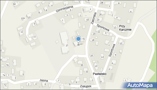Podolsze, Zatorska, 39, mapa Podolsze