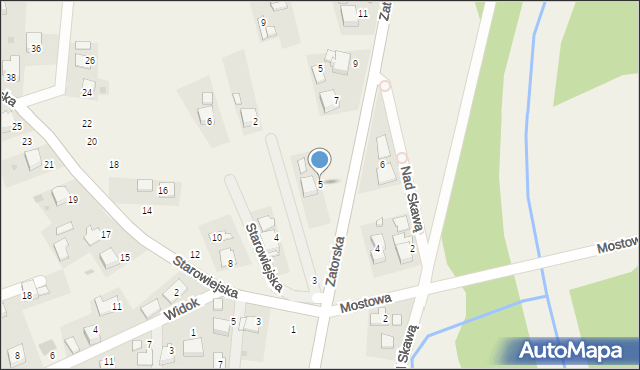 Podolsze, Zatorska, 5, mapa Podolsze