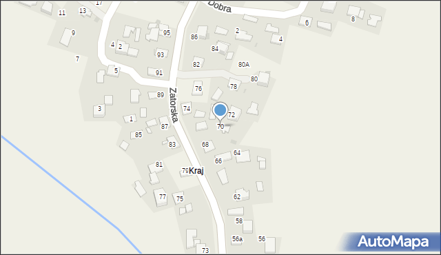 Podolsze, Zatorska, 70, mapa Podolsze