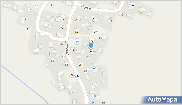 Podolsze, Zatorska, 72, mapa Podolsze