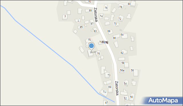 Podolsze, Zatorska, 77, mapa Podolsze
