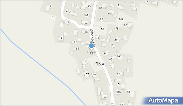 Podolsze, Zatorska, 83, mapa Podolsze