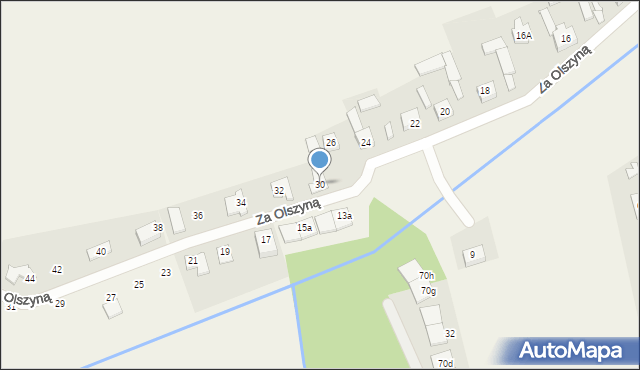 Podolszyn Nowy, Za Olszyną, 30, mapa Podolszyn Nowy