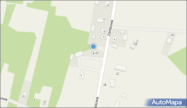 Podzamcze, Zamkowa, 5, mapa Podzamcze