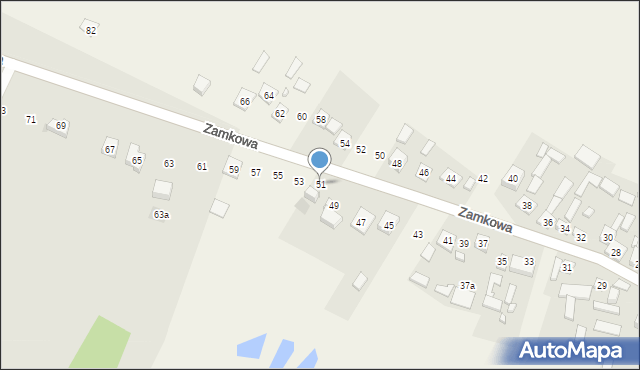 Podzamcze, Zamkowa, 51, mapa Podzamcze