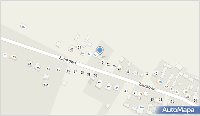 Podzamcze, Zamkowa, 56, mapa Podzamcze