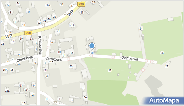 Podzamcze, Zamkowa, 18, mapa Podzamcze