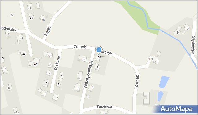 Pogórze, Zamek, 56, mapa Pogórze