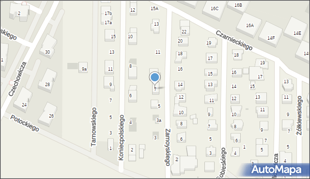 Pogórze, Zamoyskiego Jana, hetm., 7, mapa Pogórze