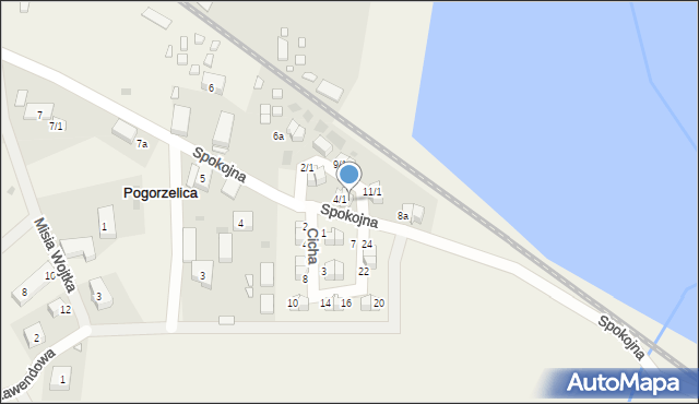 Pogorzelica, Zaciszna, 4/2, mapa Pogorzelica