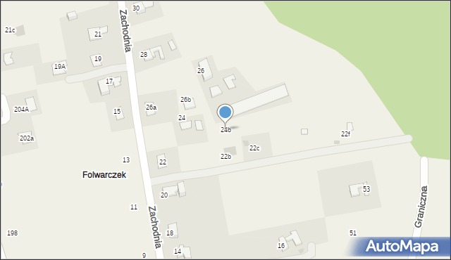 Pogwizdów, Zachodnia, 24b, mapa Pogwizdów