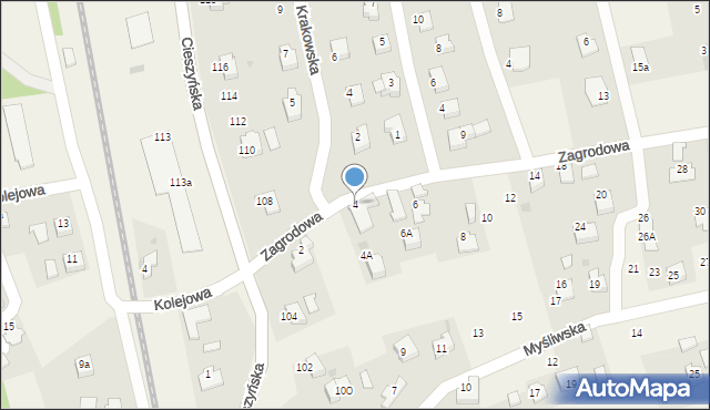 Pogwizdów, Zagrodowa, 4, mapa Pogwizdów