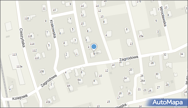Pogwizdów, Zagrodowa, 9, mapa Pogwizdów