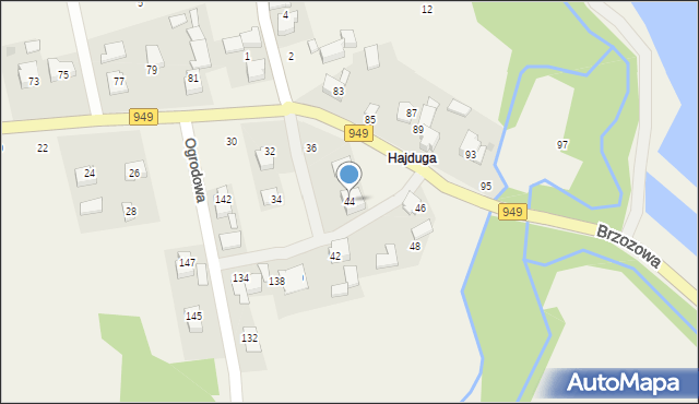 Polanka Wielka, Zatorska, 44, mapa Polanka Wielka