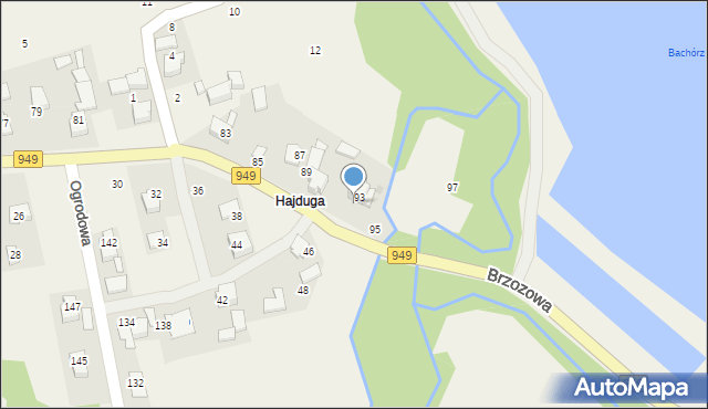 Polanka Wielka, Zatorska, 93a, mapa Polanka Wielka