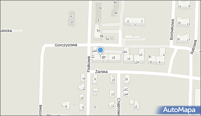 Polkowice, Żarska, 20A, mapa Polkowice