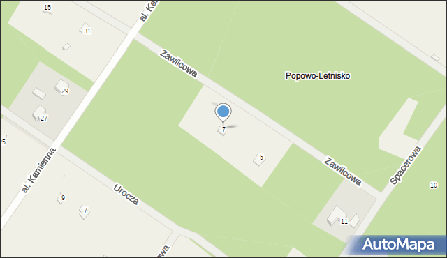 Popowo-Letnisko, Zawilcowa, 7, mapa Popowo-Letnisko