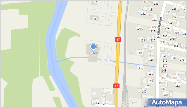 Poronin, Za Torem, 1c, mapa Poronin