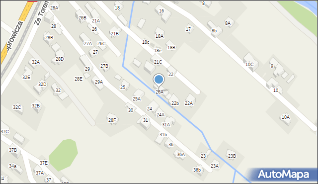 Poronin, Za Torem, 26A, mapa Poronin