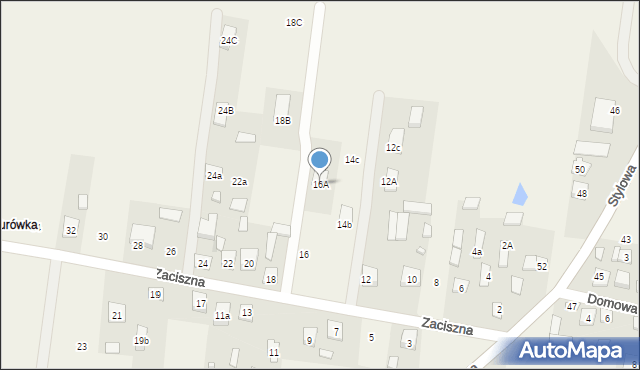 Postoliska, Zaciszna, 16A, mapa Postoliska