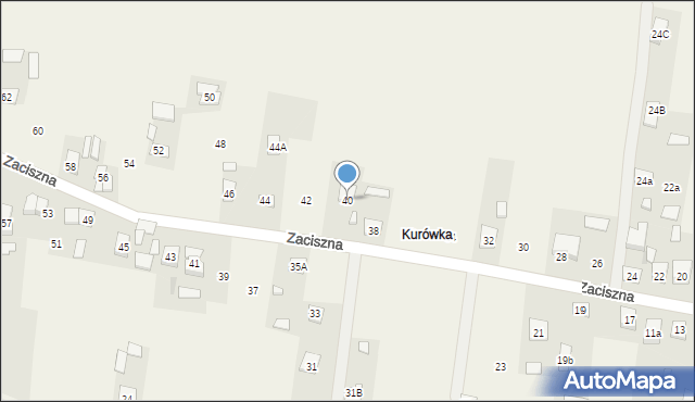 Postoliska, Zaciszna, 40, mapa Postoliska