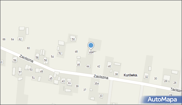 Postoliska, Zaciszna, 44A, mapa Postoliska