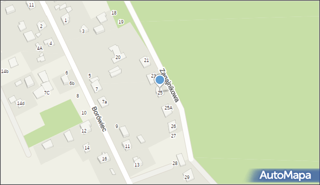 Potrzanowo, Zagajnikowa, 25, mapa Potrzanowo
