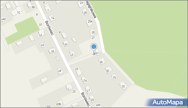 Potrzanowo, Zagajnikowa, 28, mapa Potrzanowo