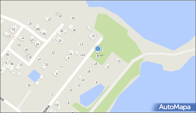 Poznań, Zamiejska, 20, mapa Poznania